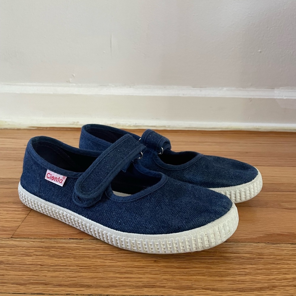Cienta Denim Blue Kids' Sneakers